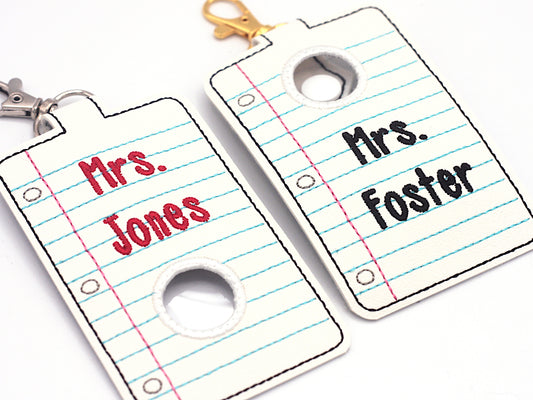 Personalized Note Paper Alarm ID Card Badge Holder