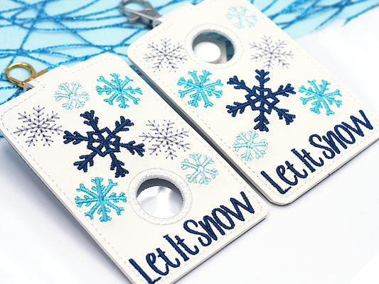 Snowflake Alarm Badge ID Card Holder