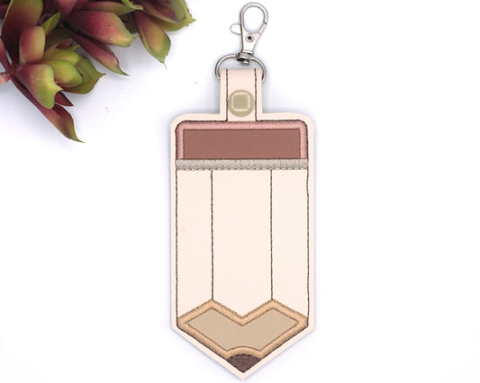 Neutral Pencil Vertical Badge ID Card Holder