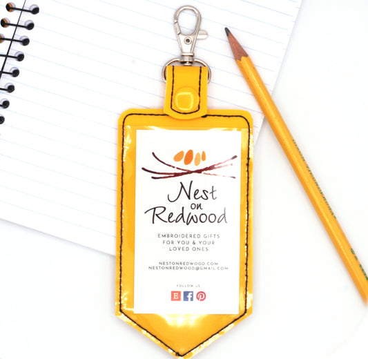 Pencil Badge ID Card Holder