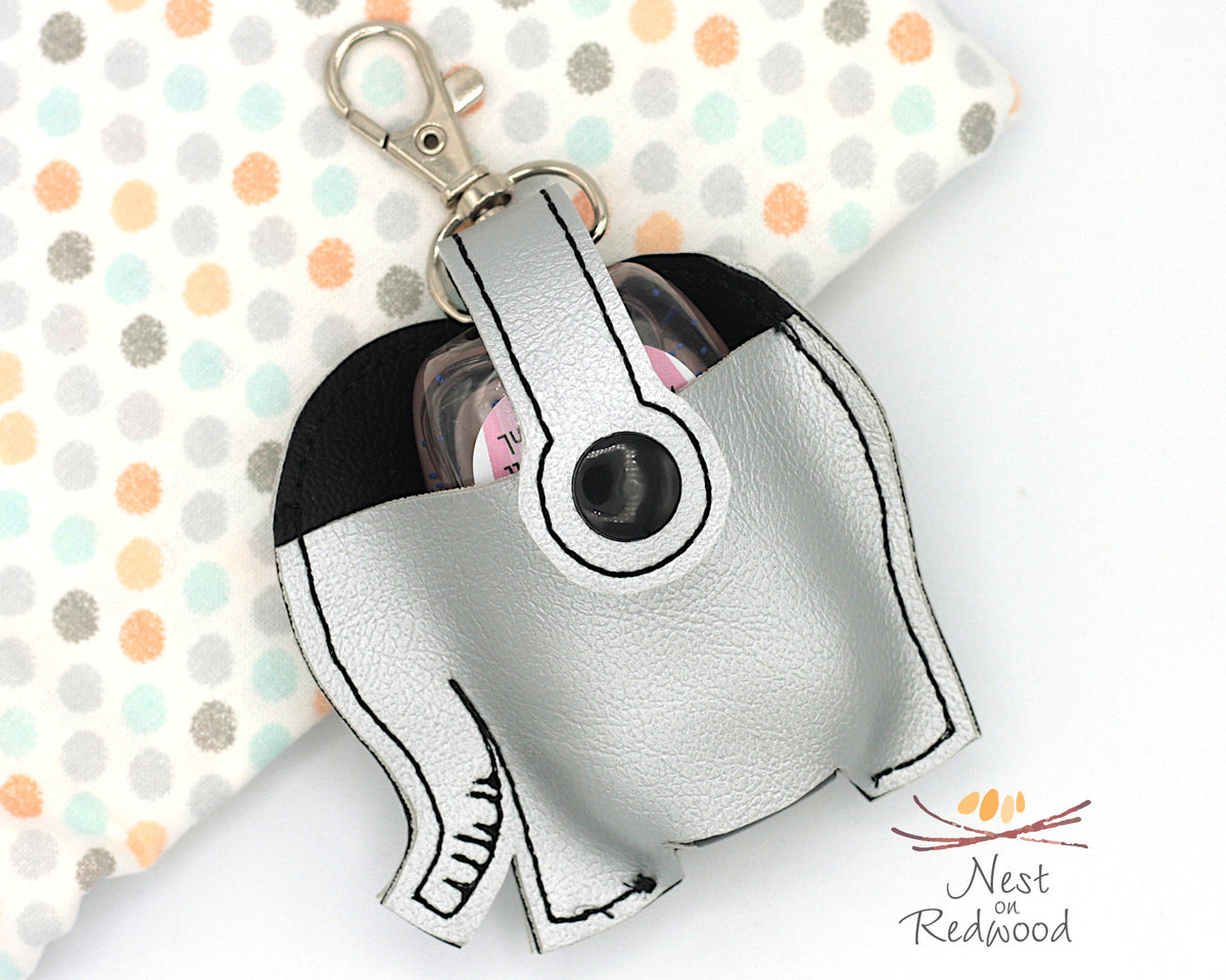 Elephant Hand Sanitizer Holder Nest On Redwood