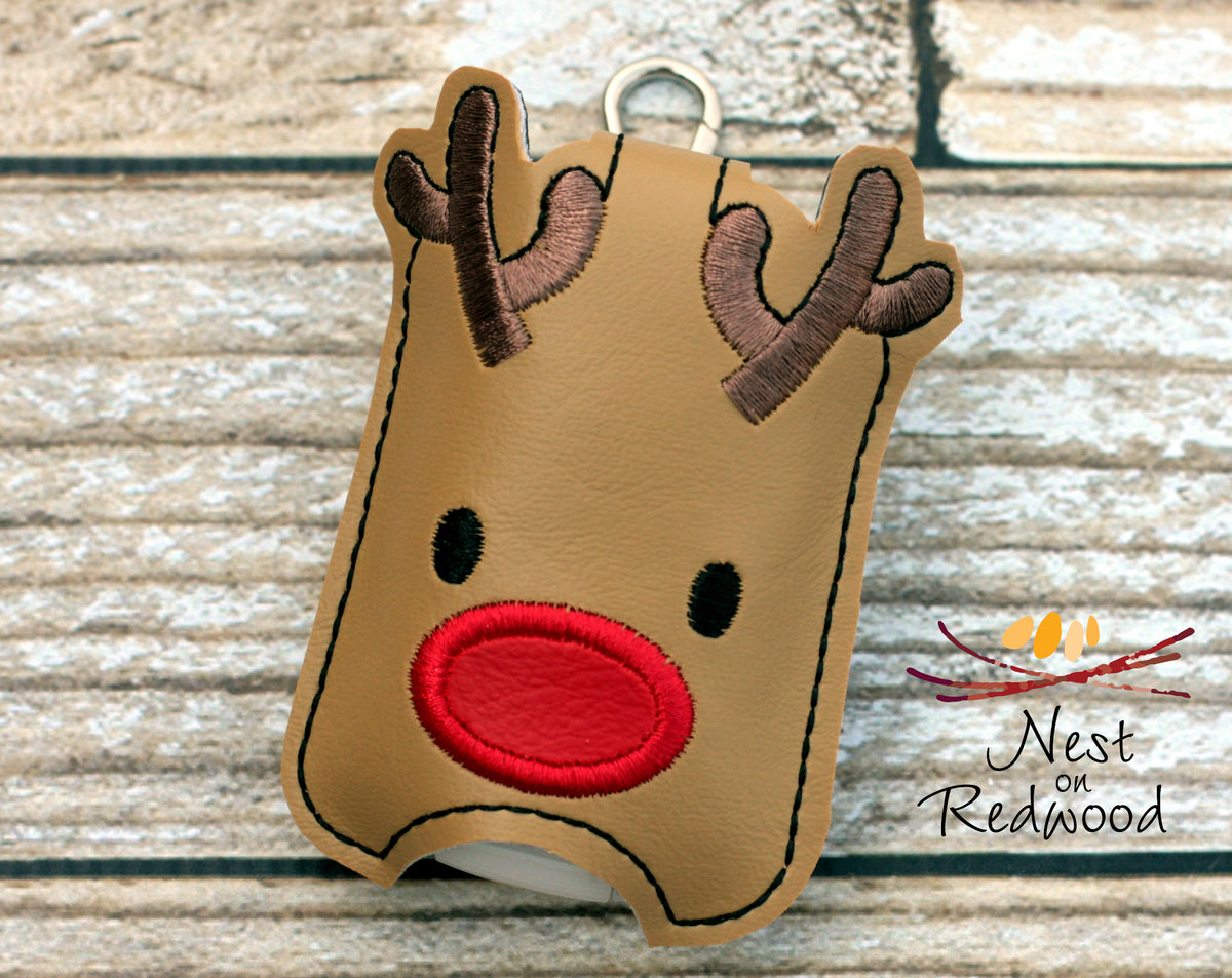 Reindeer Hand Sanitizer Holder Nest On Redwood