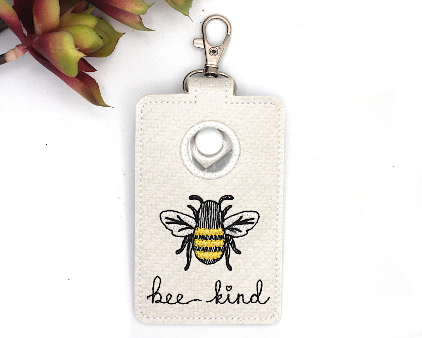 Bee Kind Vertical Alarm Badge ID Card Holder