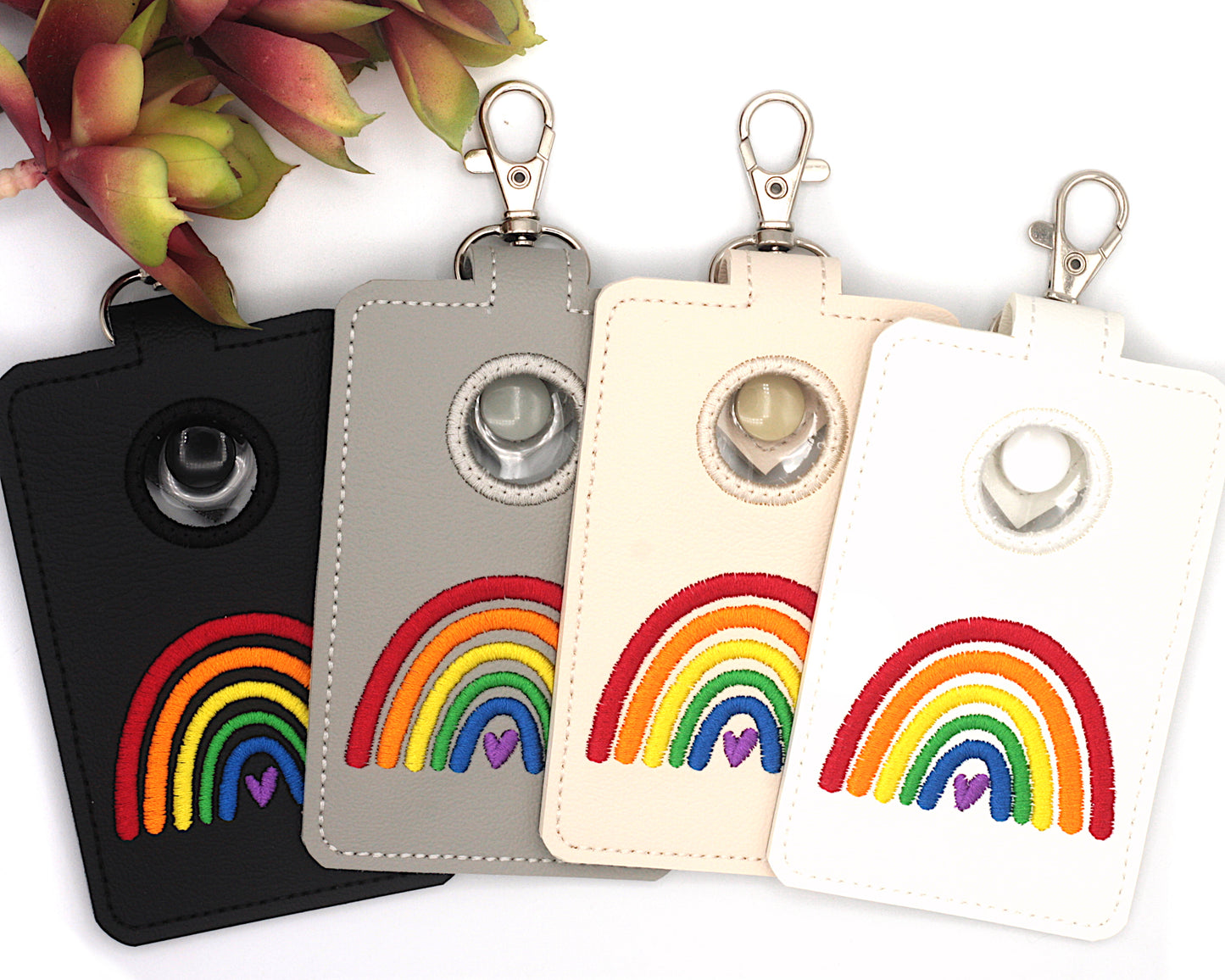 Bright Rainbow Vertical Alarm Badge ID Card Holder