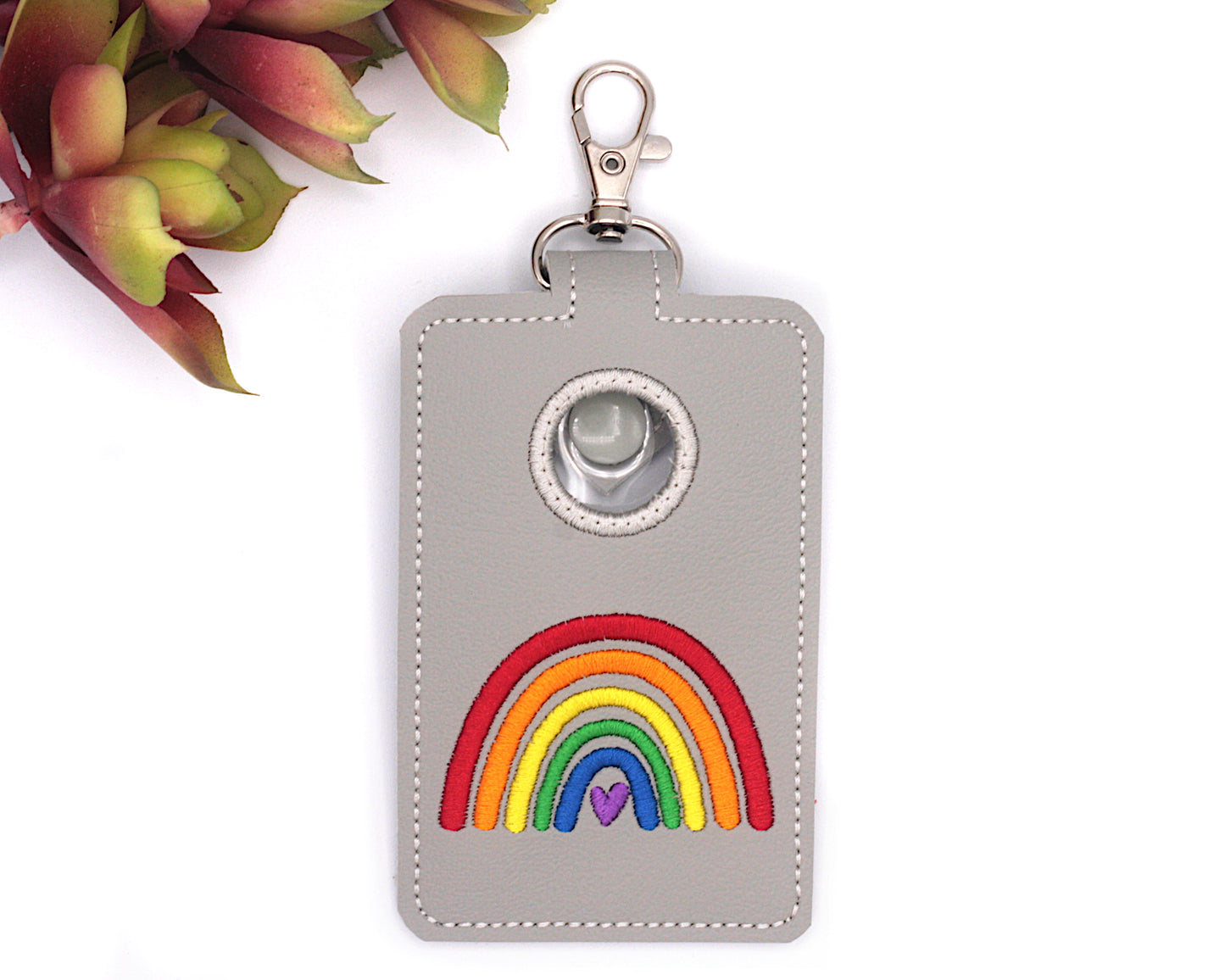 Bright Rainbow Vertical Alarm Badge ID Card Holder