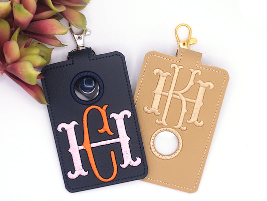 Personalized Monogram Alarm Badge ID Card Holder