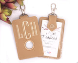 Personalized Monogram Alarm Badge ID Card Holder