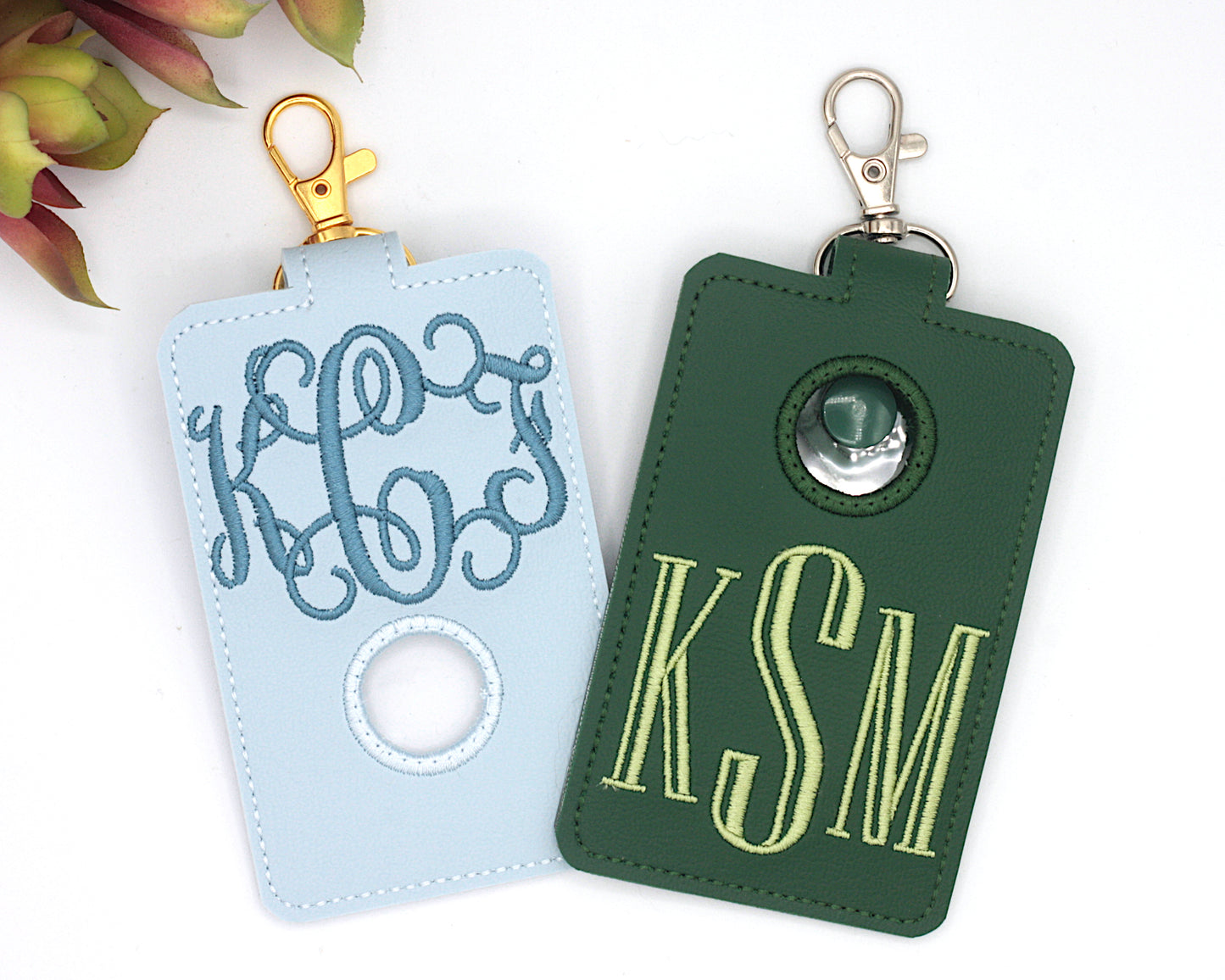 Personalized Monogram Alarm Badge ID Card Holder