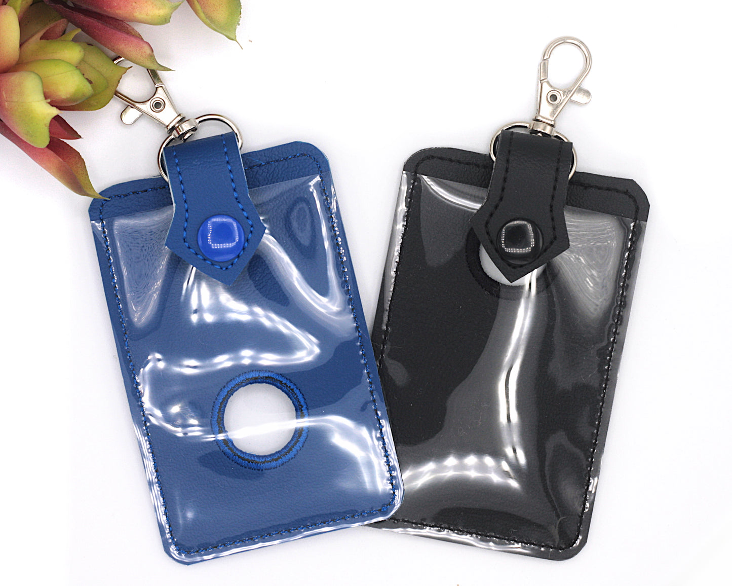 Personalized School Monogram Alarm Badge ID Card Holder