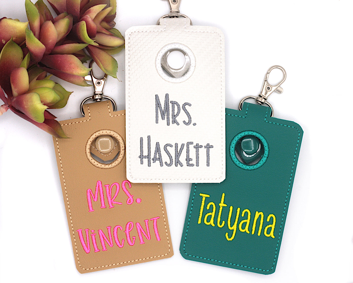 Personalized Name Alarm Badge ID Card Holder
