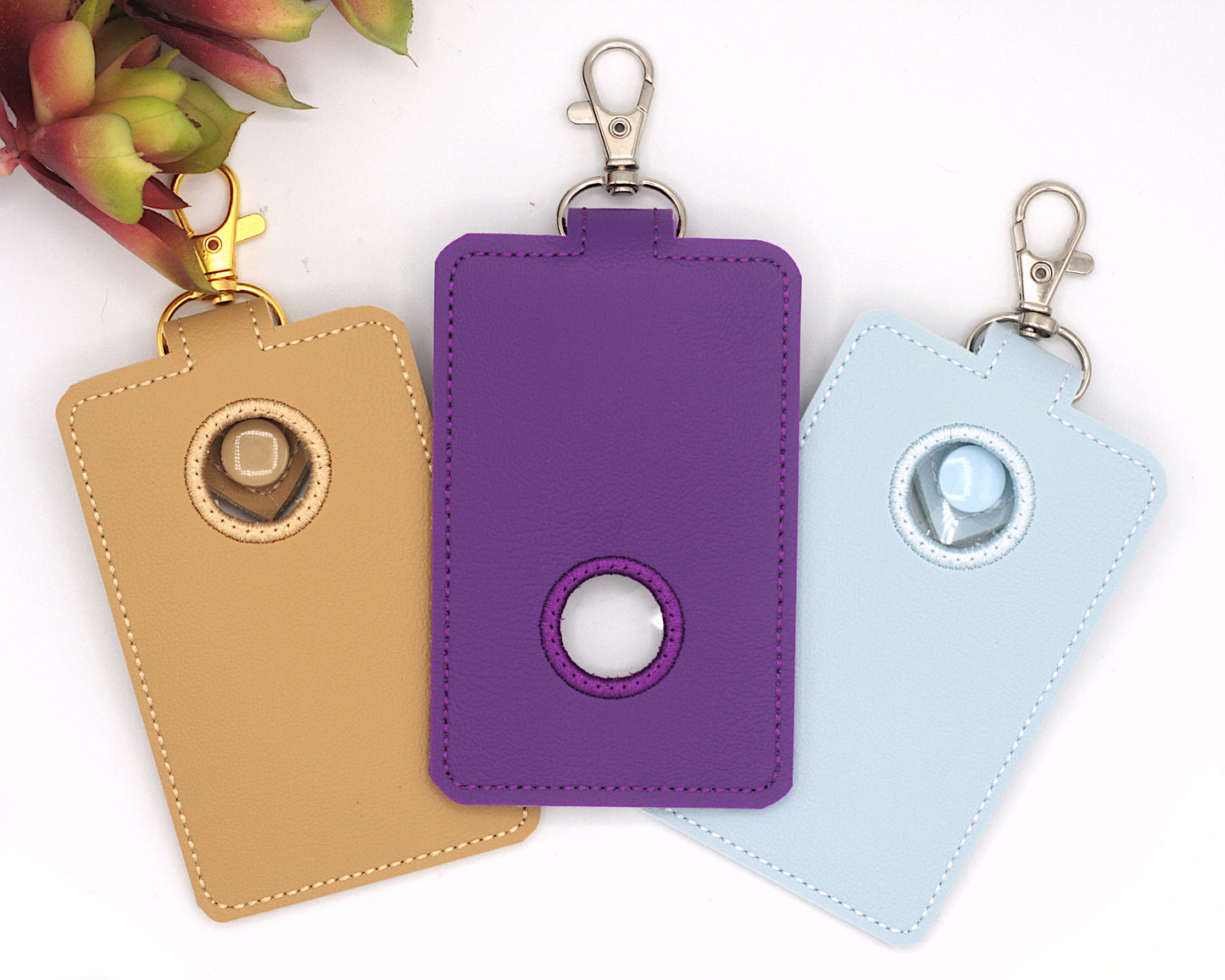 Plain Blank Alarm Badge ID Card Holder