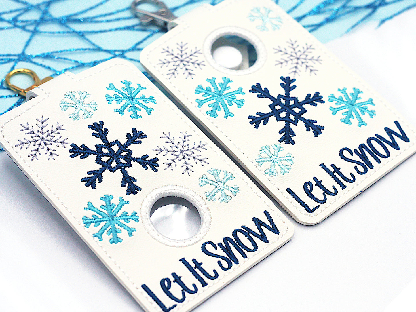 Snowflake Alarm Badge ID Card Holder