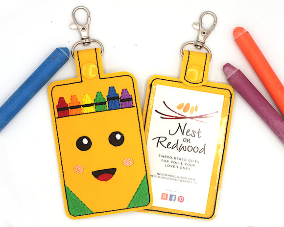 Crayon Box Vertical Badge ID Card Holder