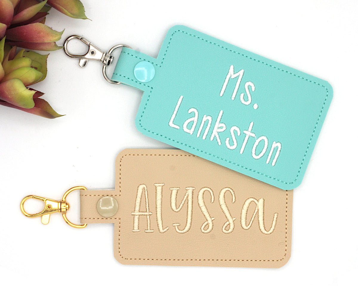 Custom Name Sideways Vertical Badge ID Card Holder