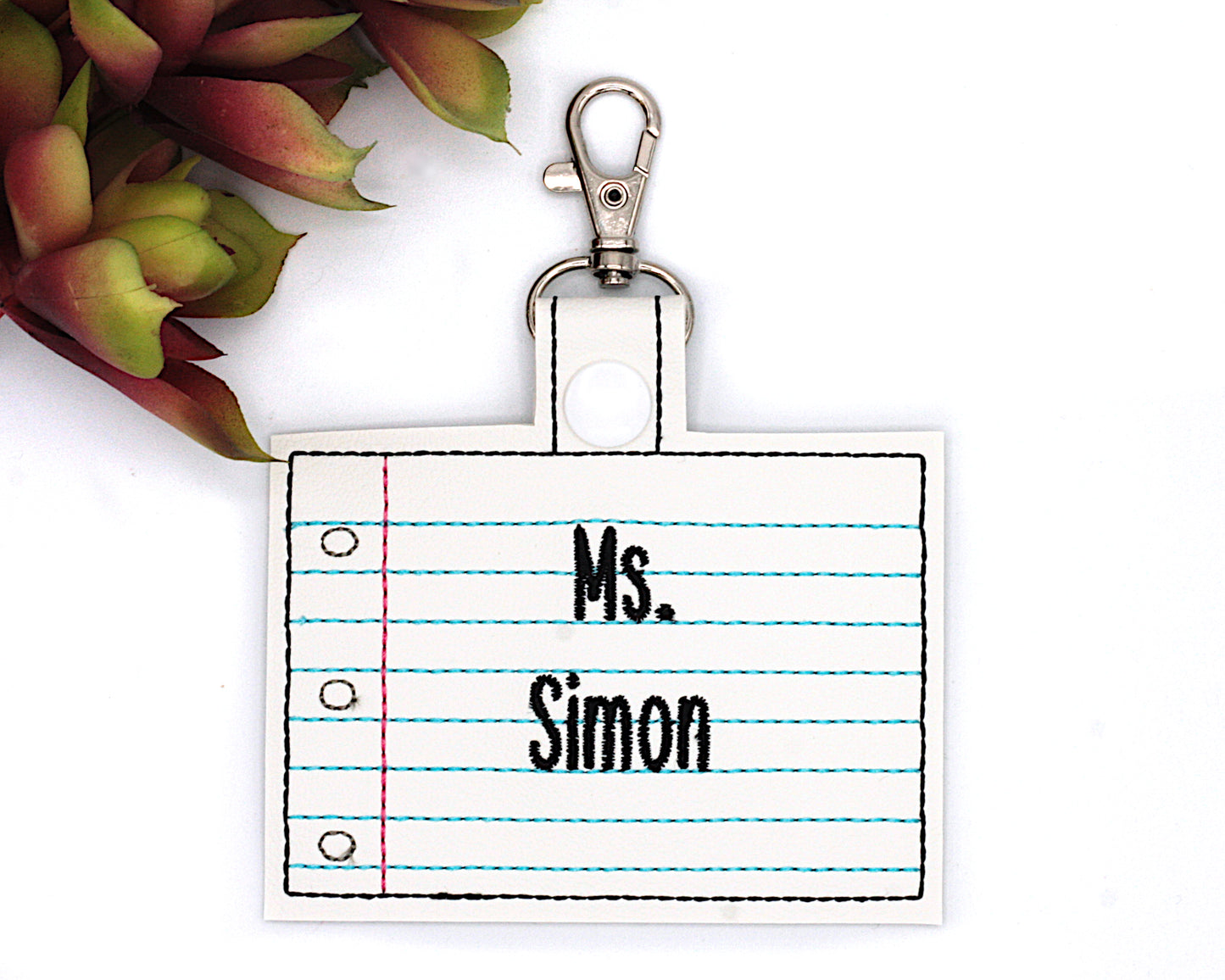 Personalized Note Paper Horizontal Badge ID Card Holder