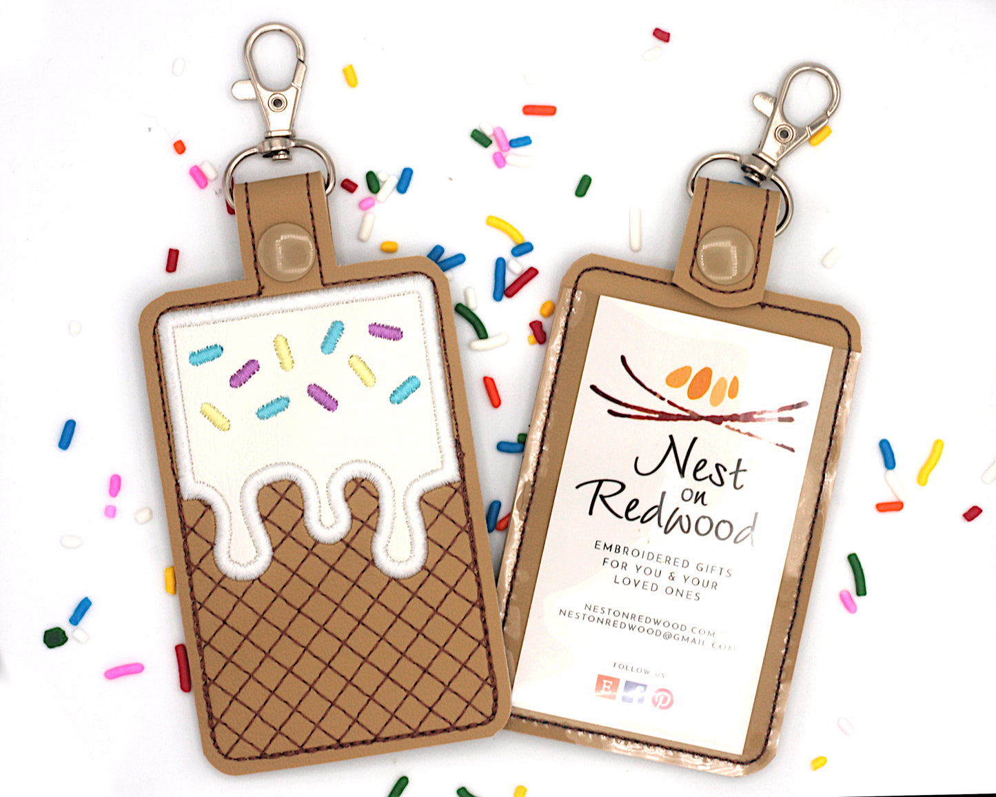 Ice Cream Vertical Badge ID Card Holder