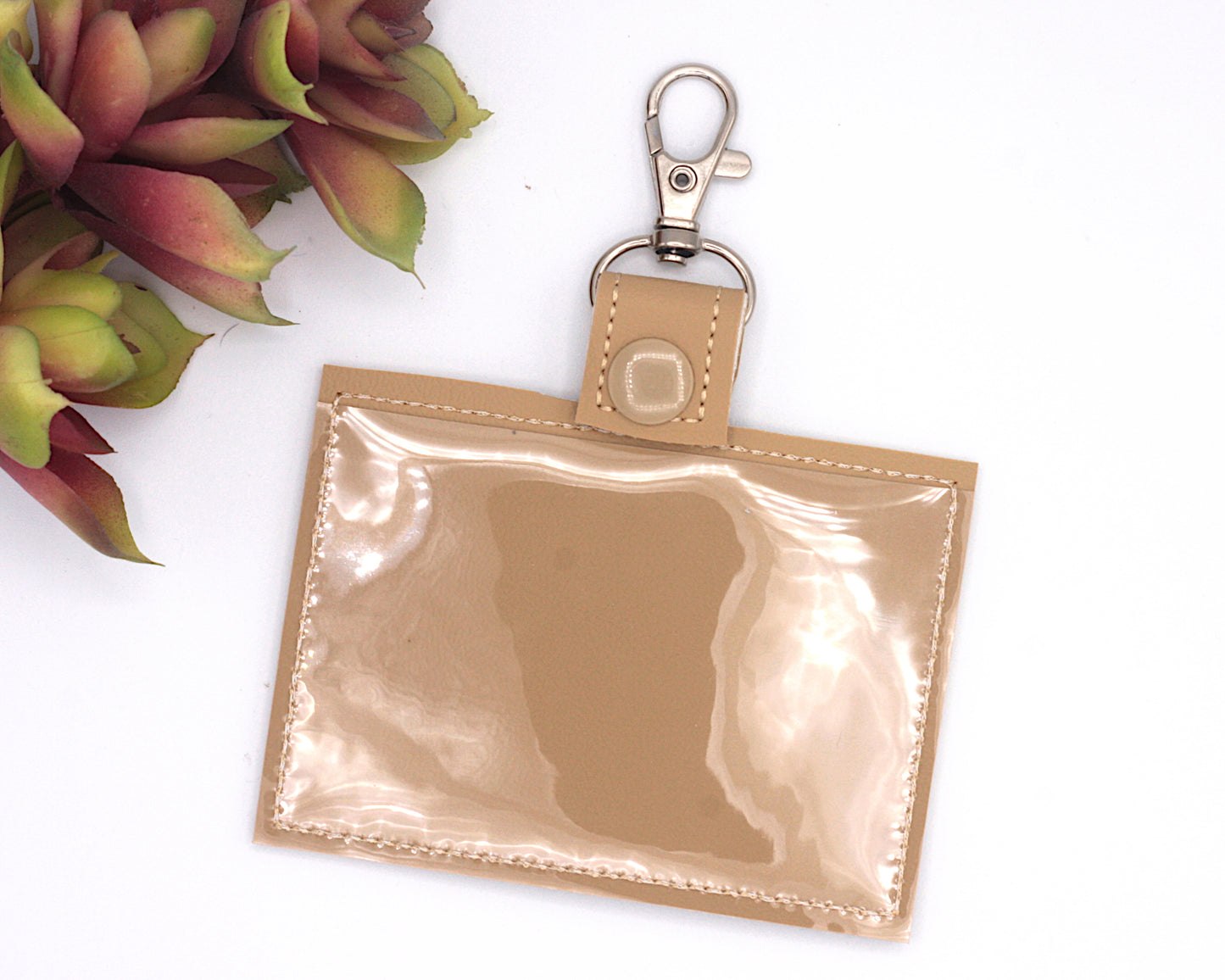 Monogram Initials Horizontal Badge ID Card Holder