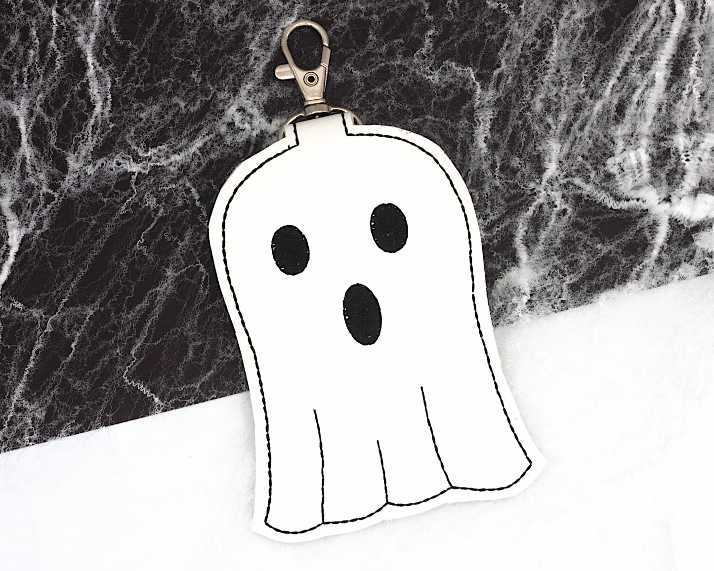 Ghost Halloween Badge ID Card Holder
