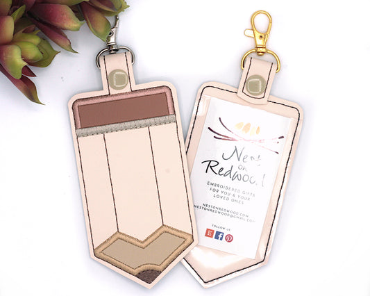 Neutral Pencil Vertical Badge ID Card Holder