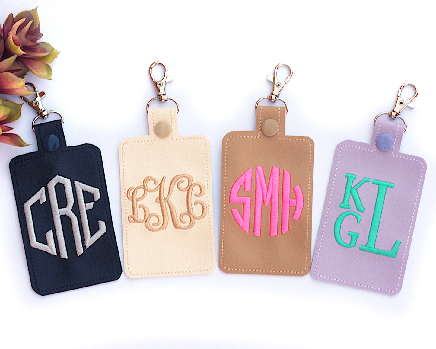 Monogram Vertical Badge ID Card Holder