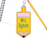 Personalized Pencil Vertical Badge ID Card Holder