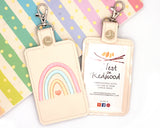 Boho Rainbow Vertical Badge ID Card Holder
