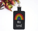 Personalized Primary Colored Rainbow ID Badge Holder