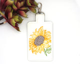 Sunflower Vertical Badge Holder