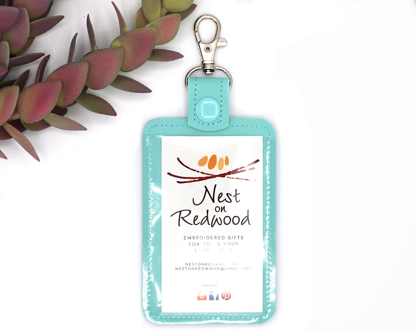Personalized Turtle Vertical Badge ID Card Holder