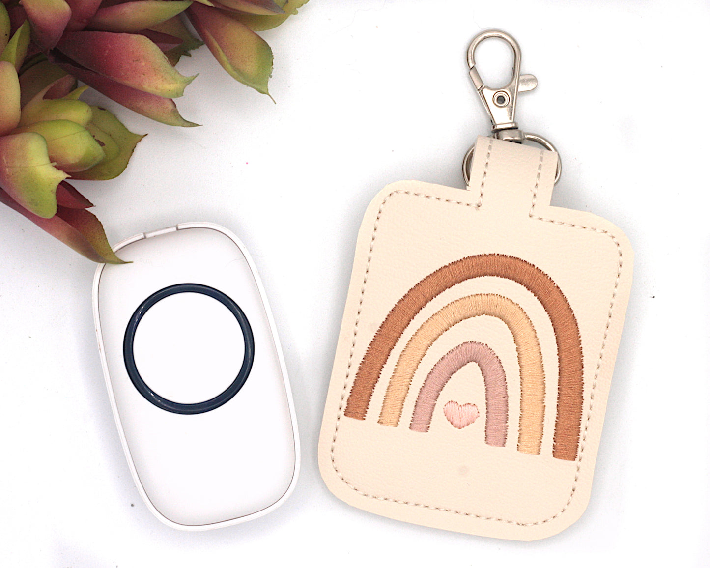 Neutral Boho Rainbow Classroom Doorbell Holder