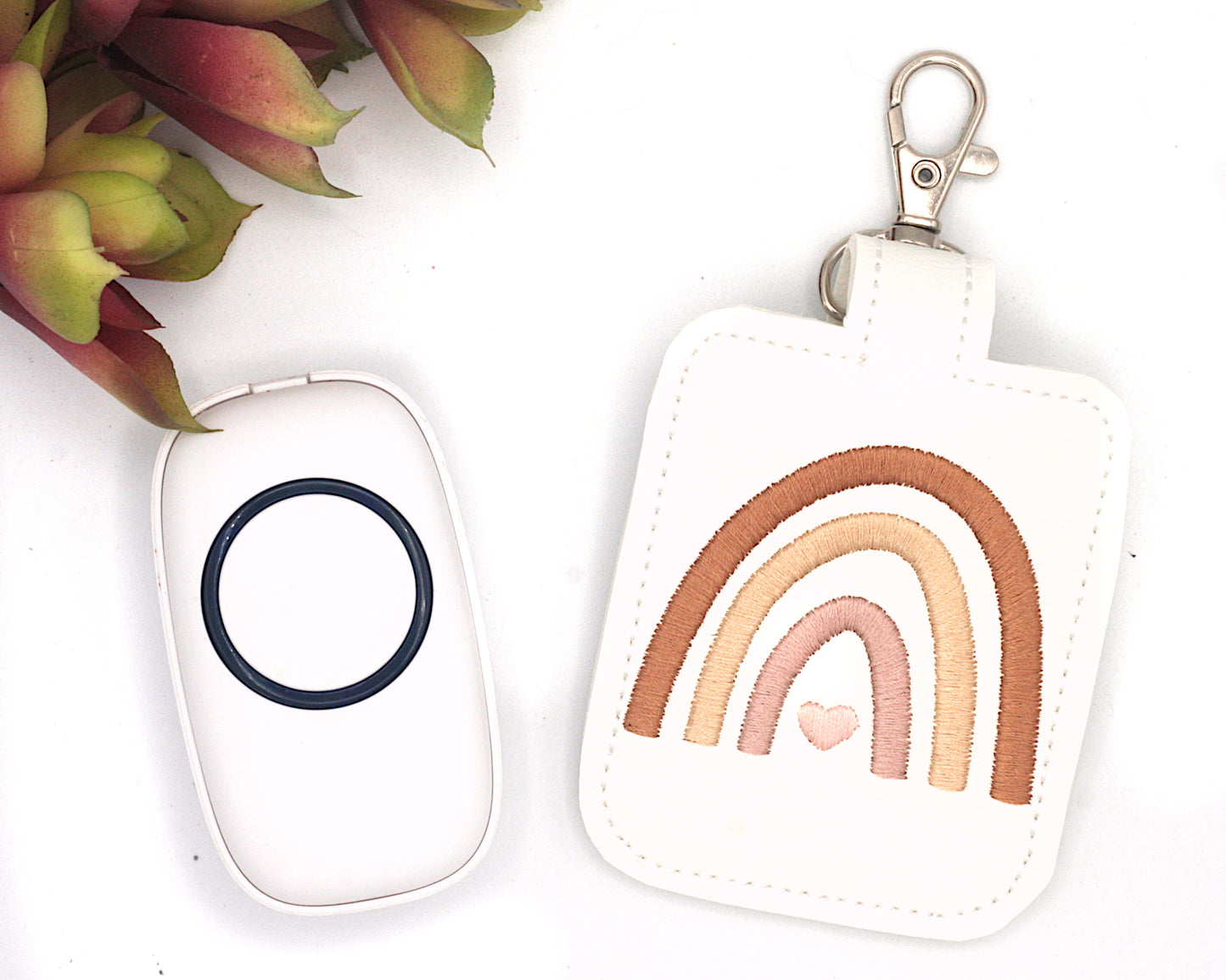 Neutral Boho Rainbow Classroom Doorbell Holder