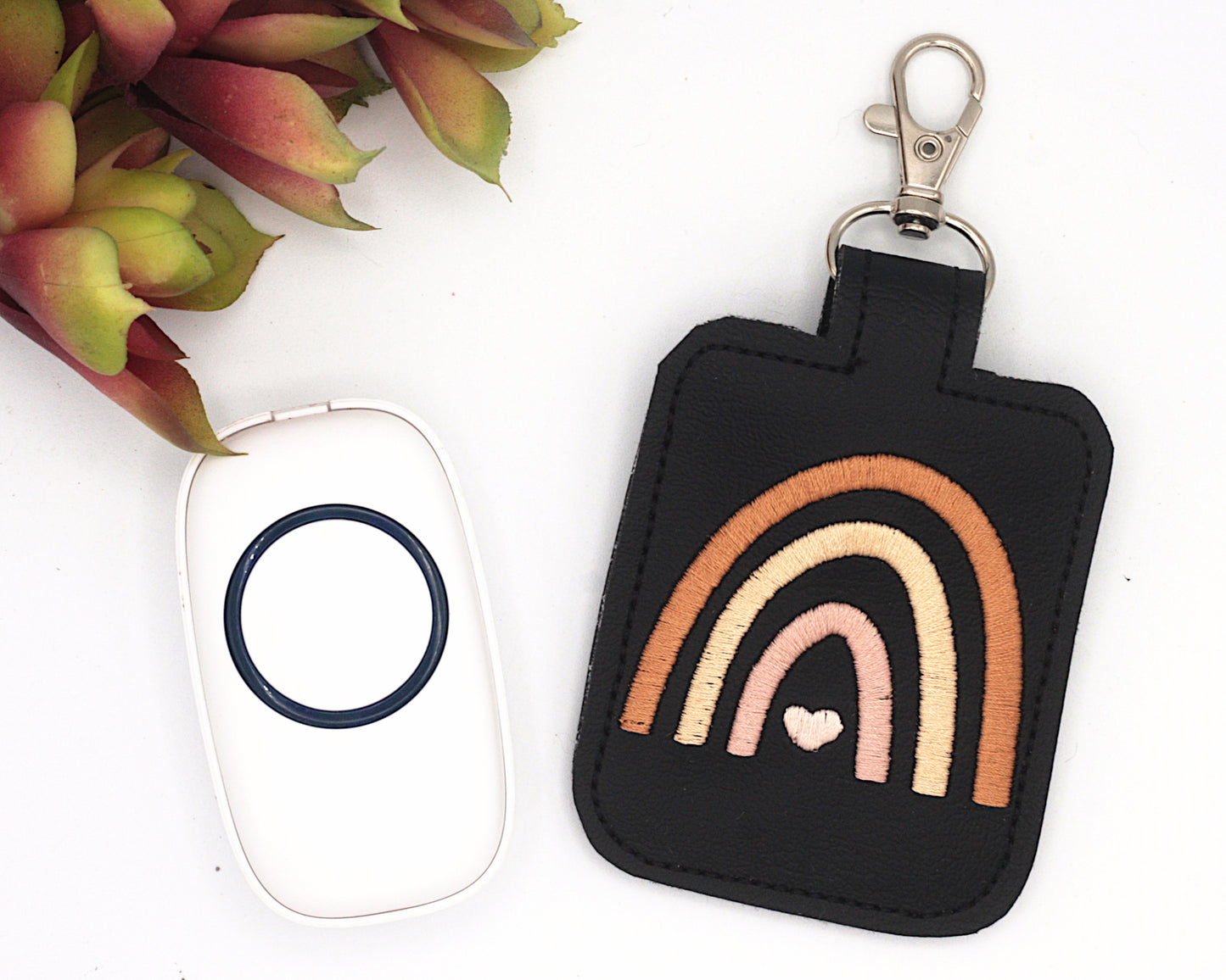 Neutral Boho Rainbow Classroom Doorbell Holder