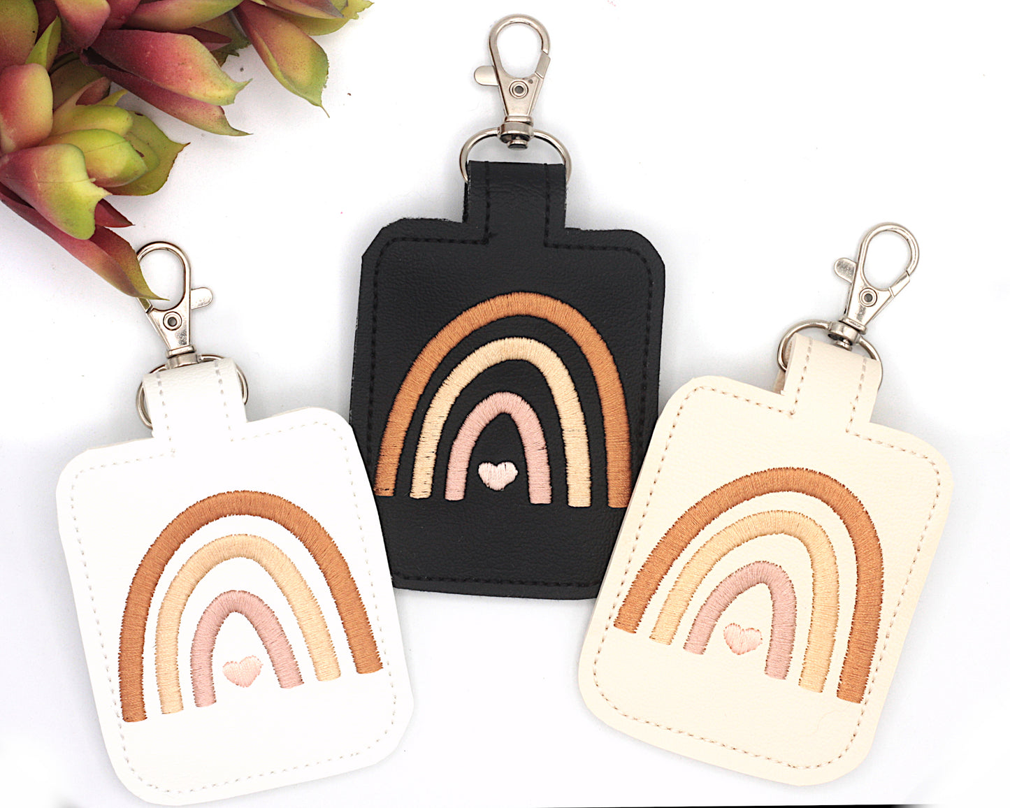 Neutral Boho Rainbow Classroom Doorbell Holder