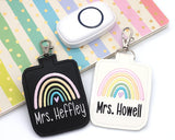 Pastel Boho Rainbow Classroom Doorbell Holder