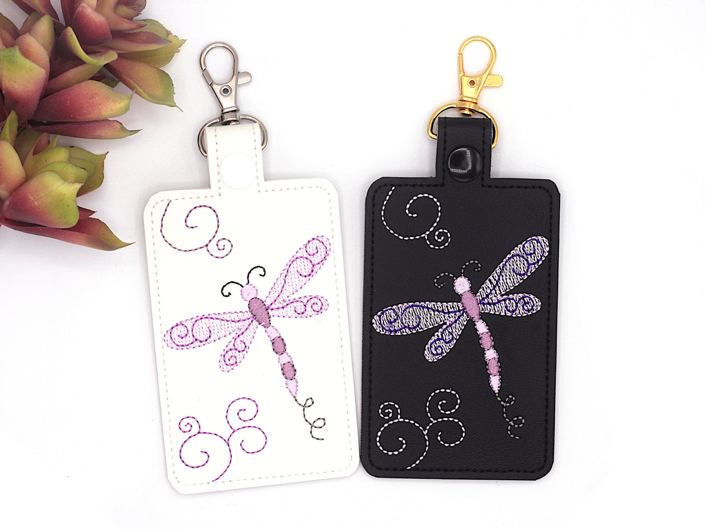 Dragonfly Vertical Badge ID Card Holder