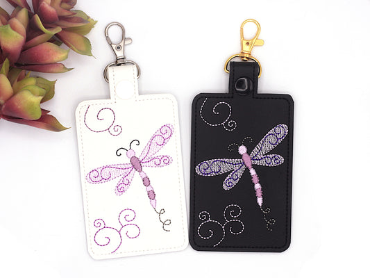 Dragonfly Vertical Badge ID Card Holder