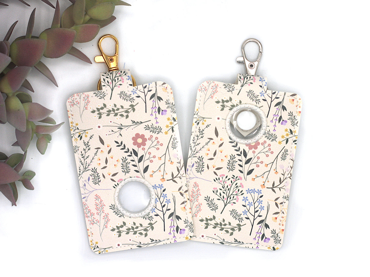 Wildflowers Vertical Alarm Badge ID Card Holder