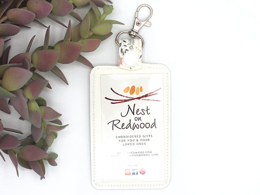 Wildflowers Vertical Badge Holder