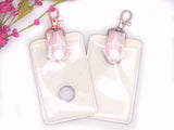 Pink Rainbow Alarm Badge ID Card Holder