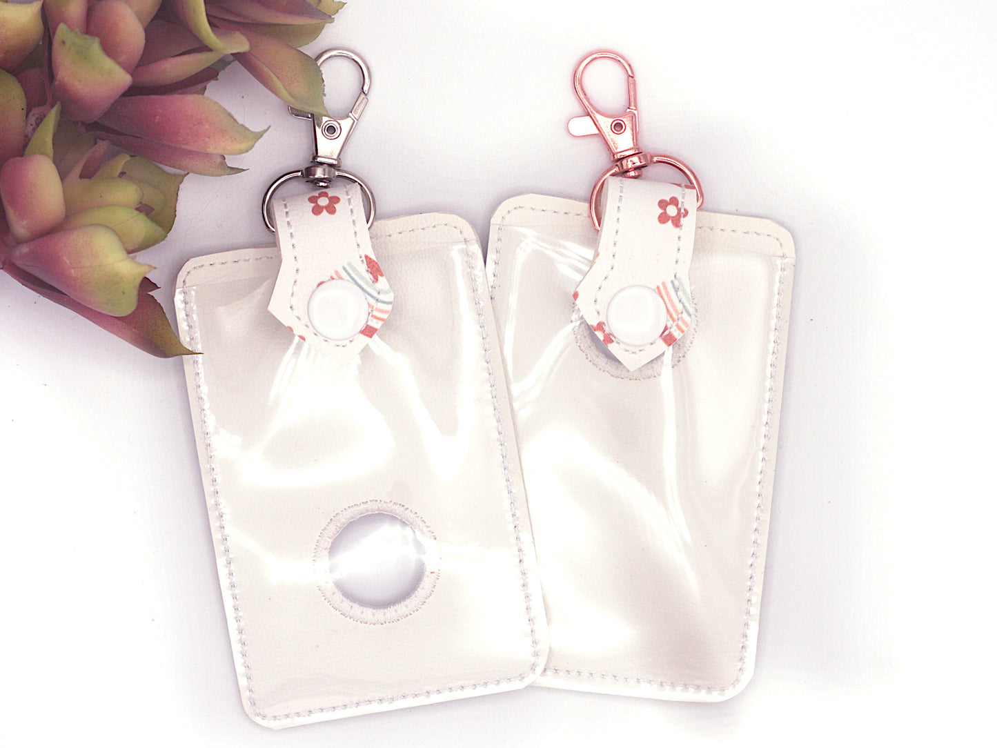 Pink & Blue Rainbow Alarm Badge ID Card Holder