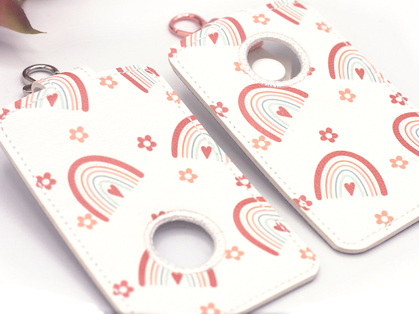 Pink & Blue Rainbow Alarm Badge ID Card Holder