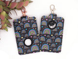 Neon Boho Rainbow Alarm Badge ID Card Holder