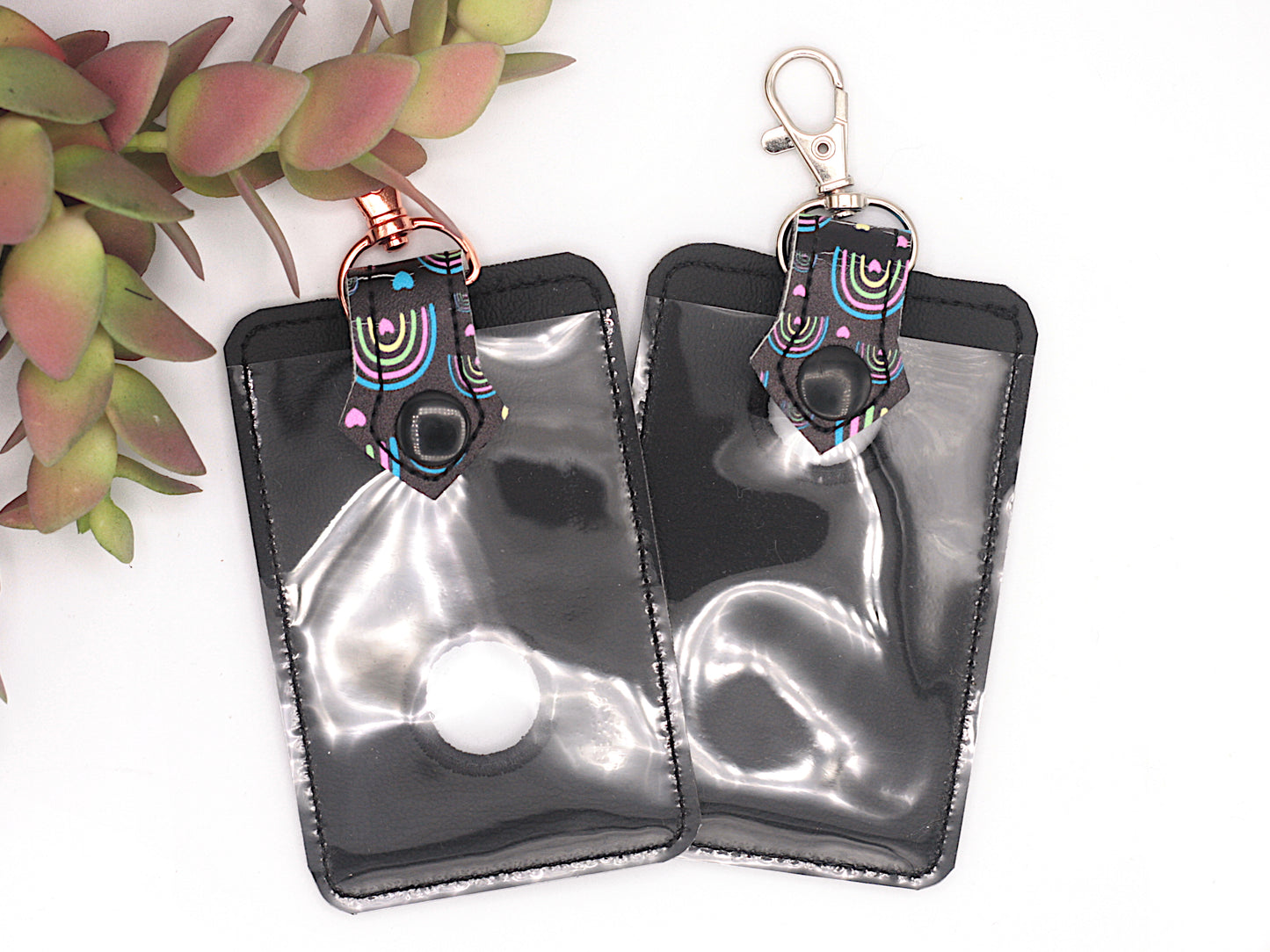Neon Boho Rainbow Alarm Badge ID Card Holder