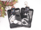 Neon Boho Rainbow Alarm Badge ID Card Holder