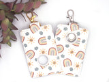 Rainbow with Clouds Alarm Badge ID Card Holder