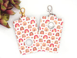 Red Boho Rainbow Alarm Badge ID Card Holder