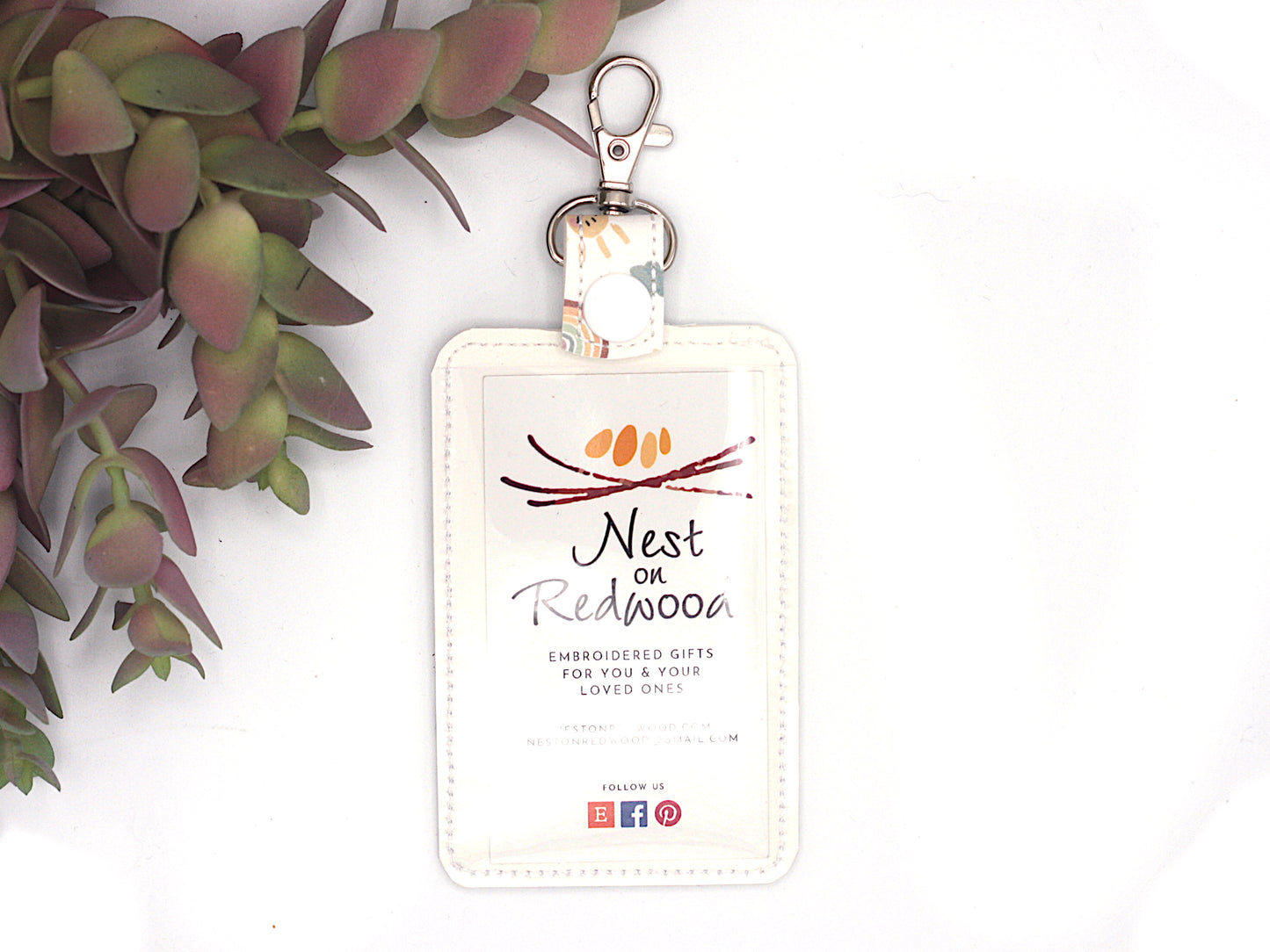 Rainbows & Clouds Vertical Badge ID Holder