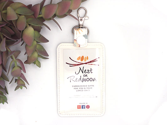 Rainbows & Clouds Vertical Badge ID Holder