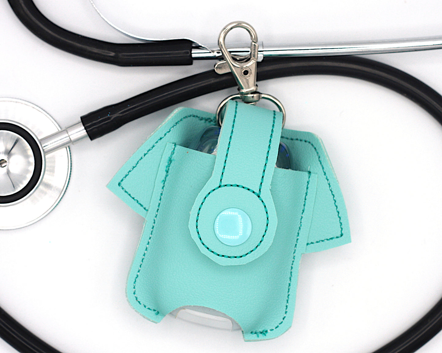 Personalized Scrub top Hand Sanitizer Holder