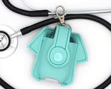Personalized Scrub top Hand Sanitizer Holder